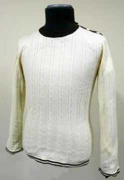 BECKETT Madcap Retro Mod Mens Cable Knit Jumper W -Classic Gents Fit Sales Beckett Cable Knit Cream 55569.1666958562