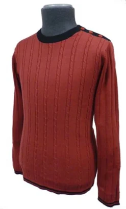 BECKETT Madcap Retro Mod Mens Cable Knit Jumper M -Classic Gents Fit Sales Beckett Cable Knit Red1 04152.1666958546