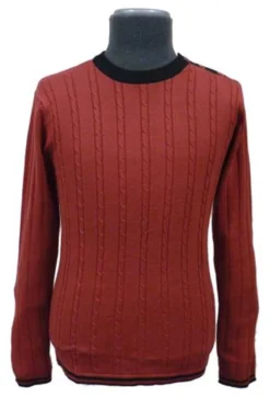 BECKETT Madcap Retro Mod Mens Cable Knit Jumper M -Classic Gents Fit Sales Beckett Cable Knit Red2 29403.1666958548