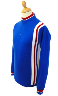 Hi-Wheel - Madcap Retro Mod Cycling Top (Blue L/S) -Classic Gents Fit Sales Hi wheel LS Royal4 29914.1666957418