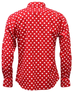 Penny Dot Lane Retro 60s Mod Shirt -Classic Gents Fit Sales Madcap England Penny Dot Lane Red3 68075.1661339059