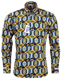 Sunrise Retro High Collar Mod Shirt -Classic Gents Fit Sales Madcap England Sunrise Shirt4 39825.1661338704