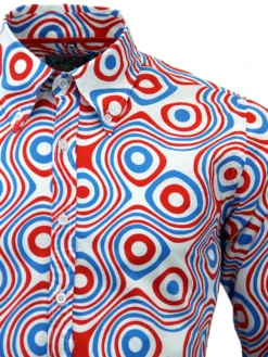 Trip Op Art Mod Big Collar Shirt BR -Classic Gents Fit Sales Madcap England Trip Op Art WRB2 67895.1661271740 2