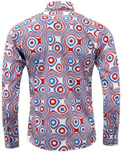 Trip Op Art Mod Big Collar Shirt RL -Classic Gents Fit Sales Madcap England Trip Op Art WRB3 88930.1661271739