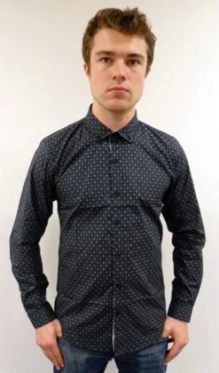 MADCAP 'Clapton' Mens Mod Round Collar Shirt (B) -Classic Gents Fit Sales Madcap England Mens Mod Shirt B6 97403.1666958143