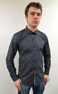 MADCAP 'Clapton' Mens Mod Round Collar Shirt (B) -Classic Gents Fit Sales Madcap England Mens Mod Shirt B7 32428.1666958135