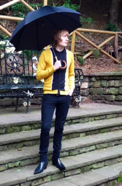 'Mustard Marriott' - Retro Mod Sixties Mens Polo -Classic Gents Fit Sales Mustard Marriot1 04104.1666957485