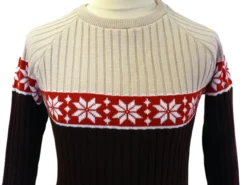 Nordic Winter - MADCAP Retro Snowflake Jumper -Classic Gents Fit Sales Snowflake Ribbed Christmas Jumper2 77996.1666957348