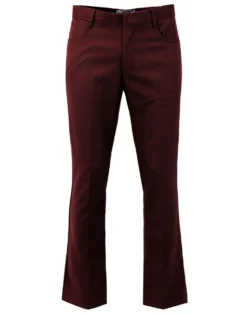 Logan Bootcut Hopsack Trousers (Bu) -Classic Gents Fit Sales madcap bootcut hopsack trousers burgundy 4 88701.1661269348 4