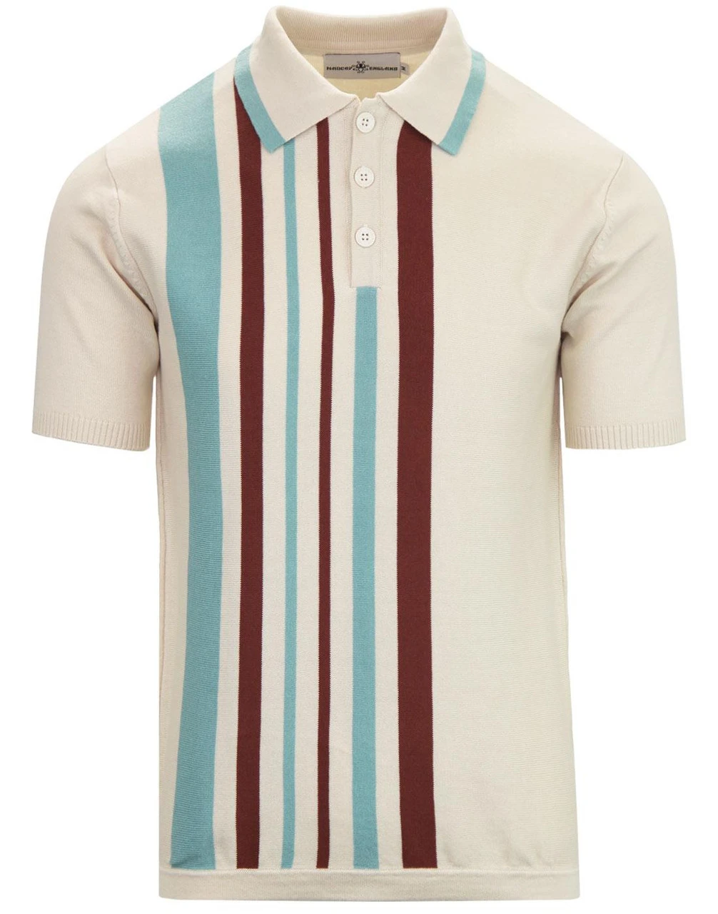 Bauhaus Mod Stripe Knit Polo BLACK 1 Bauhaus Mod Stripe Knit Polo BLACK