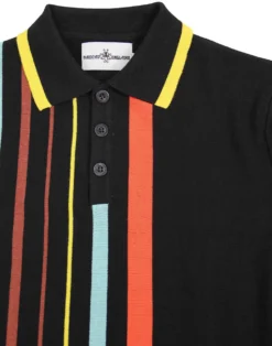 Bauhaus Mod Stripe Knit Polo Shirt -Classic Gents Fit Sales madcap england bauhaus stripe polo black 3 14446.1661267911 1