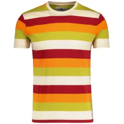 Beatcomber Retro Surf Stripe T-shirt In McCartneys Tie -Classic Gents Fit Sales madcap england beatcomber mccartneys tie tee mc515 2 10158.1693991856