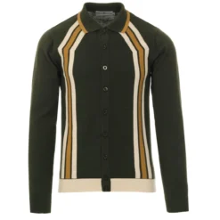 Blast Mod Stripe Polo Cardigan (FL) -Classic Gents Fit Sales madcap england blast polo cardigan rosin 4 03690.1661264791