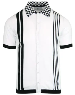 Charlie Ska Check Collar Polo Top B -Classic Gents Fit Sales madcap england checkerboard collar polo 4 08016.1661268332 1