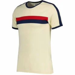 Disco Ringer Retro 70s Stripe Tee E -Classic Gents Fit Sales madcap england chest stripe taped sleeve ringer tee ecru 1 13076.1664289419 1