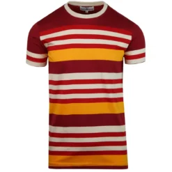 Cosmo Retro 1970s Stripe T-shirt BB -Classic Gents Fit Sales madcap england cosmo retro stripe tee russet 1 37692.1661266424