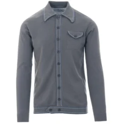 Crawdaddy Micro Dash LS Polo BLACK -Classic Gents Fit Sales madcap england crawdaddy long sleeve polo top steel grey 4 38143.1661262444