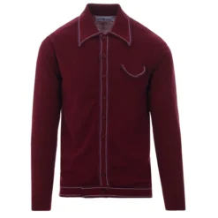 Crawdaddy Micro Dash LS Polo BLACK -Classic Gents Fit Sales madcap england crawdaddy long sleeve polo zinfandel 3 30121.1661262430