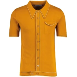 Crawdaddy Micro Dash Knit Polo B -Classic Gents Fit Sales madcap england crawdaddy polo cardigan buckthorne 1 70056.1692023399
