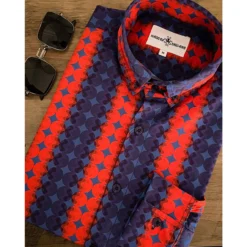 Diamond Dots Mod High Collar Shirt -Classic Gents Fit Sales madcap england diamond dots shirt 95587.1661263166