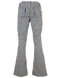'Duke' - Retro 60s/70s Striped Flares By MADCAP BW -Classic Gents Fit Sales madcap england duke flares blackwhite1 22013.1666957881