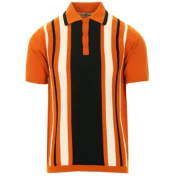 Folklore Mod Stripe Knit Polo (GJ) -Classic Gents Fit Sales madcap england folklore polo shirt marmalade 4 92597.1661262020