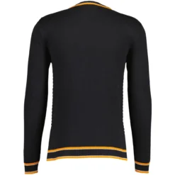 Hawkins Mod Jacquard Dash Front Jumper In Snow White