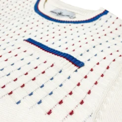 Hawkins Mod Jacquard Dash Front Jumper In Black -Classic Gents Fit Sales madcap england hawkins jacquard dash jumper snow white 4 43354.1695997612