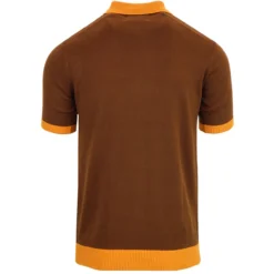 Hendrix 60s Mod Tile Knit Zip Polo