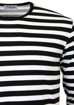 Kings Road Mod 60s Striped Tee -Classic Gents Fit Sales madcap england jones black white t shirt2 53448.1666958904