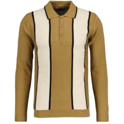 Junot Mod Waffle Stripe Knit Polo F -Classic Gents Fit Sales madcap england junot retro waffle knit polo fall leaf 2 86653.1668164149 2