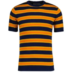 Kingsnake Mod Stripe Knit Tee B -Classic Gents Fit Sales madcap england kingsnake stripe knit tee navy 3 06091.1668164233 1
