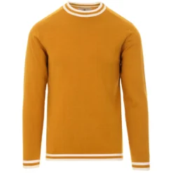 LS Moon Mod Tipped Knit Jumper (Z) -Classic Gents Fit Sales madcap england ls moon jumper harvest gold 4 55473.1661262034 3