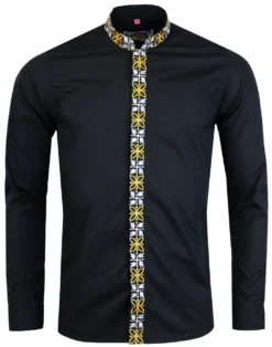Avory 60s Mandarin Collar Shirt (N) -Classic Gents Fit Sales madcap england mandarin shirt black 5 98268.1661270604 2