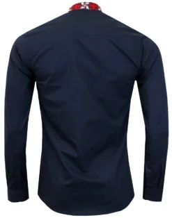 Avory 60s Mandarin Collar Shirt (W) -Classic Gents Fit Sales madcap england mandarin shirt navy 4 17009.1661270620 1