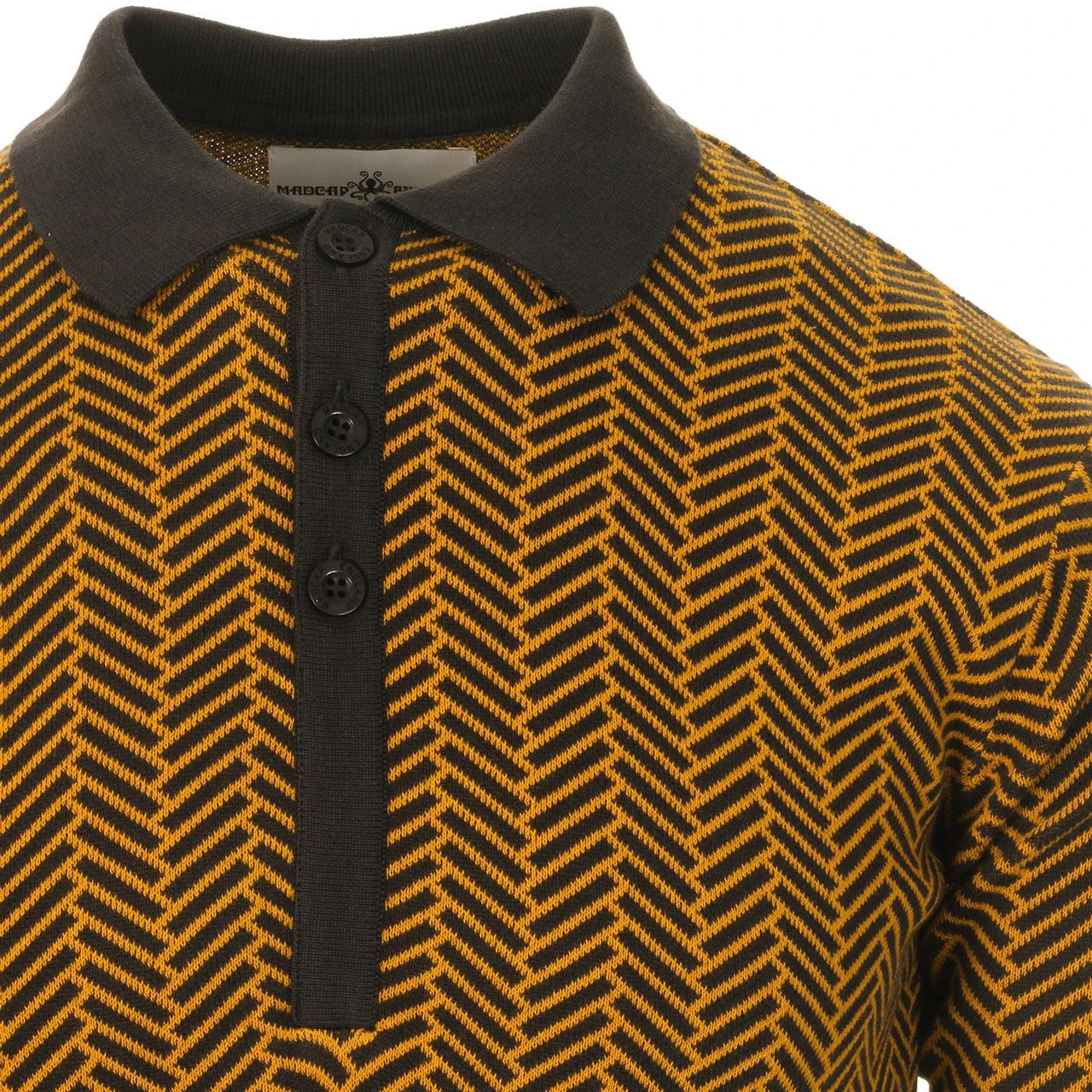 Mojo Mod Chevron Dash Knit Polo 1 Mojo Mod Chevron Dash Knit Polo