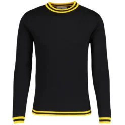 LS Moon Mod Tipped Knit Jumper B/Y