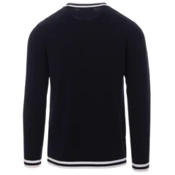 LS Moon Mod Tipped Knit Jumper (B) -Classic Gents Fit Sales madcap england moon long sleeve top navy 1 05890.1661262087 4