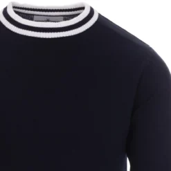 LS Moon Mod Tipped Knit Jumper (G) -Classic Gents Fit Sales madcap england moon long sleeve top navy 3 68911.1661262088 4