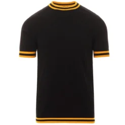 Moon Mod Tipped Knit Tee Blue -Classic Gents Fit Sales madcap england moon tipped knitted t shirt black yellow 4 96444.1661262120 3