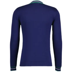 Moore Mod Pointelle Knit Tipped Mock Turtleneck Jumper In Zinfandel -Classic Gents Fit Sales madcap england moore ls jumper navy mc1049 11 25302.1693991742 1