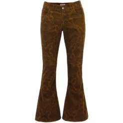 Paisley Rave Retro Cord Bellbottoms -Classic Gents Fit Sales madcap england paisley rave bellbottom flares tan 1 98217.1679656829 1