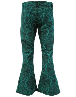 Paisley Rave Retro 70s Cord Flares -Classic Gents Fit Sales madcap england paisley rave flares teal 2 30161.1661270063 2
