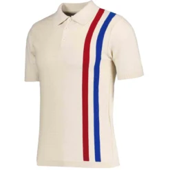 Beck Mod Racing Stripe Knit Polo B -Classic Gents Fit Sales madcap england racing stripe knitted polo birch 2 35476.1668444258