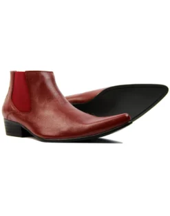 Dexter Retro Mod Chelsea Boots RED -Classic Gents Fit Sales madcap england red chelsea boots 1 15583.1661270706