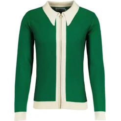 Riva Retro Zip Through Cardigan R 29 Riva Retro Zip Through Cardigan R -Classic Gents Fit Sales madcap england riva spear collar ring zip cardigan green jacket 3 02298.1683192026 1