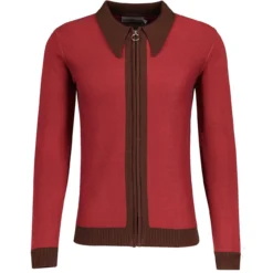 Riva Retro Zip Through Cardigan R 30 Riva Retro Zip Through Cardigan R -Classic Gents Fit Sales madcap england riva spear collar ring zip cardigan russet red 3 62964.1683192152 1