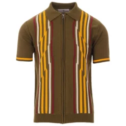 Thunderclap Mod Stripe Zip Polo (G) -Classic Gents Fit Sales madcap england shock of the lightning polo beech 4 30359.1661265681