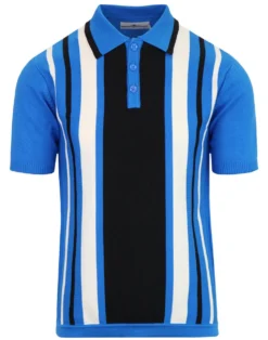 Folklore Mod Stripe Knit Polo (MO) -Classic Gents Fit Sales madcap england stripe ss polo knit blue 3 08603.1661268029 1