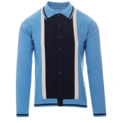 Marriott Suede Men's Mod Polo Cardigan - Black -Classic Gents Fit Sales madcap england suede marriott button through polo top blue 5 09080.1661265236 2